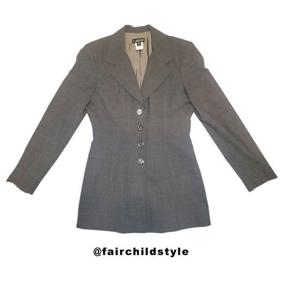 BEBE Grey Blazer - Size 6 - Picture 1 of 5